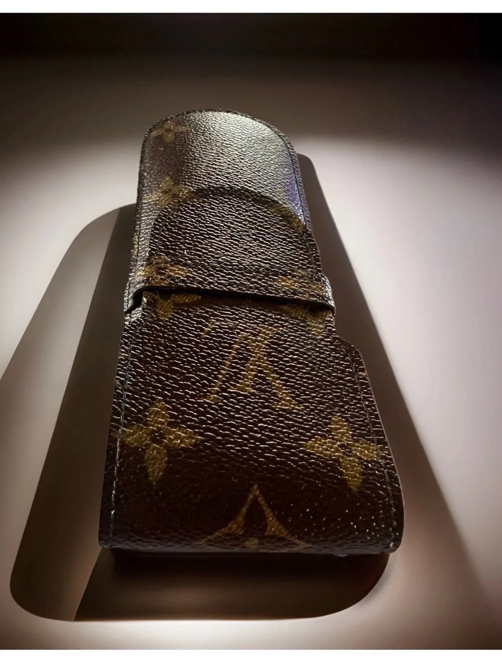 Louis Vuitton Brown Monogram Leather Eyewear Case CA1914